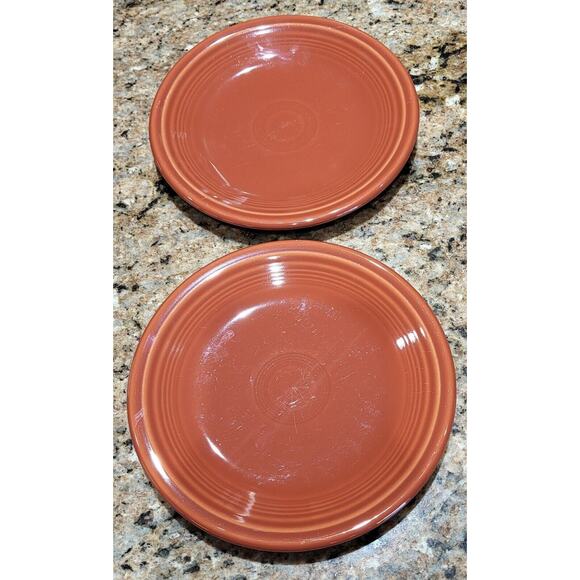 Fiesta Poppy Salad Plates 7 3/8" (set of 2 Fiestaware - Picture 12 of 12
